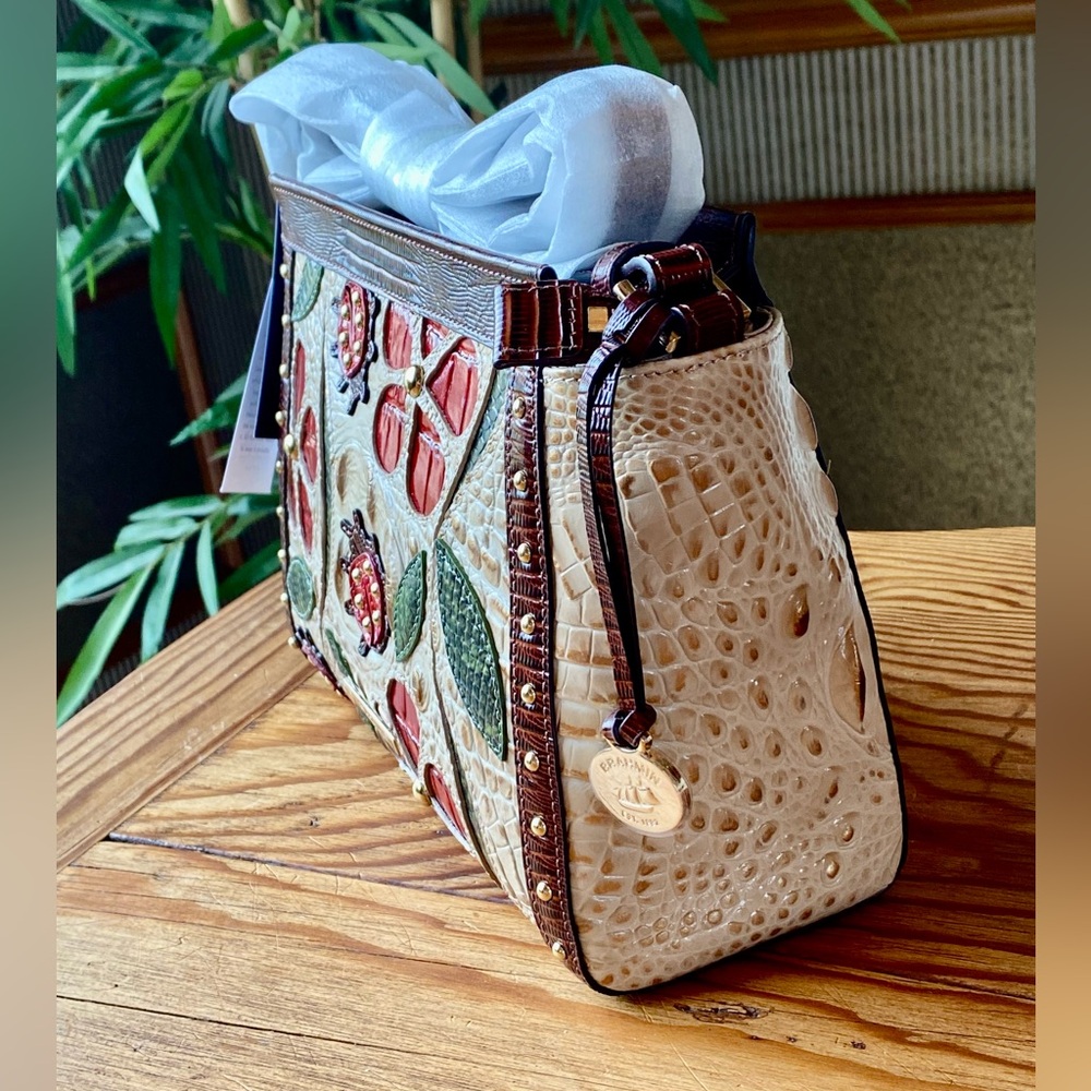 🐞🍃ADORABLE SANDSTONE LADYBIRD HILLARY Brahmin CROSSBODY🐞🍃NWT - Picture 6 of 13